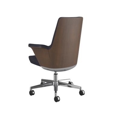 Summa Chair with Walnut Wood Back and Carbon - Maribo (Chrome-Free Leather) Picture 3