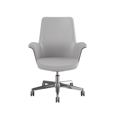 Summa Chair with Walnut Wood Back and Stone- Maribo (Chrome-Free Leather) Picture 2
