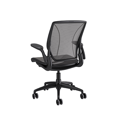 Diffrient World Chair, Pinstripe Black Back, Pinstripe Black Seat, Soft Casters Picture 3