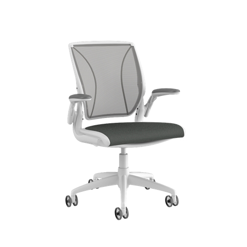 Diffrient World Chair Pinstripe White Back, Oxygen Revive Seat