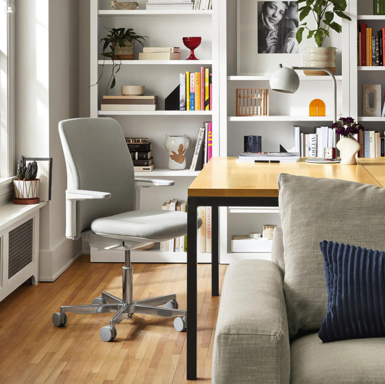 Path Stool in Grey FormSense Eco Knit, with Aluminium Base